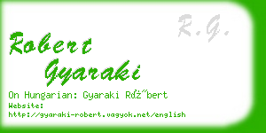 robert gyaraki business card